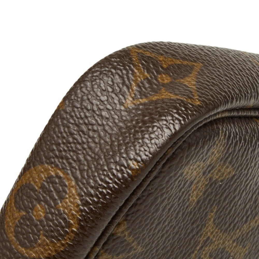 LOUIS VUITTON Authentic Brown Monogram Leather Pochette Mini Bag - Picture 5 of 9